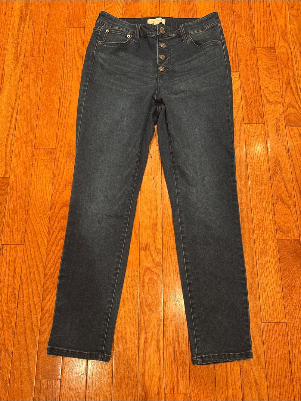 POPSUGAR High Rise Button-Fly Women's Jeans in Dark Indigo - Excellent Condition